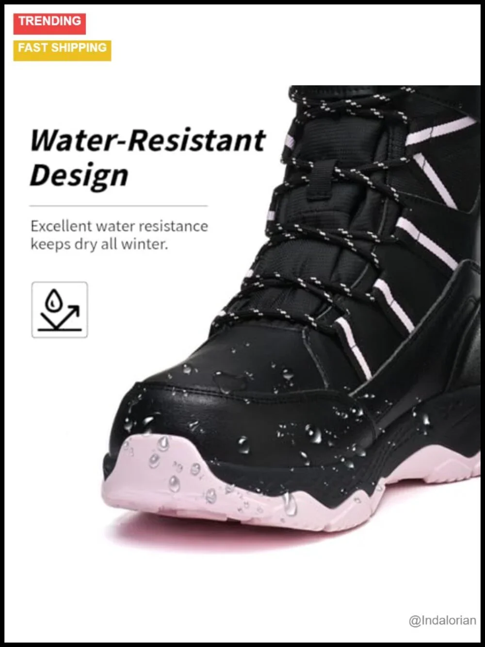 Women's Waterproof Snow Boots Faux Fur Lined Lightweight Mid-Calf Winter